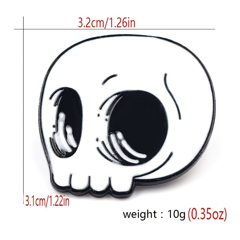 Cartoon Skull Alloy Drip Oil Brooch Clothing Bag Accessories