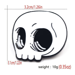 Cartoon Skull Alloy Drip Oil Brooch Clothing Bag Accessories