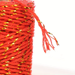50m Colorful Golden Silk Cotton Rope DIY Gift Bouquet Decoration
