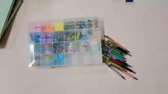Clear Plastic Organizer Storage Box 24 Grids Washi Tape Jewelry