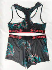 Girls' Monster Graphic Top & Shorts Casual Outfits For Sports Gift