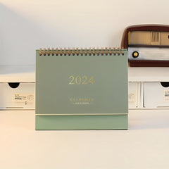 Green Gilded Desk Calendar for School & Office