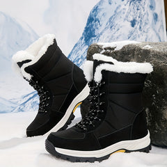 Fur Fleece Lined Snow Boots Waterproof Winter Shoes