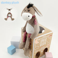 Cute Donkey Plush Toy with Pink Bow & Polka Dot Legs