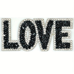 Adhesive Diamond LOVE Patches for Clothes Pants Hot Print Patch