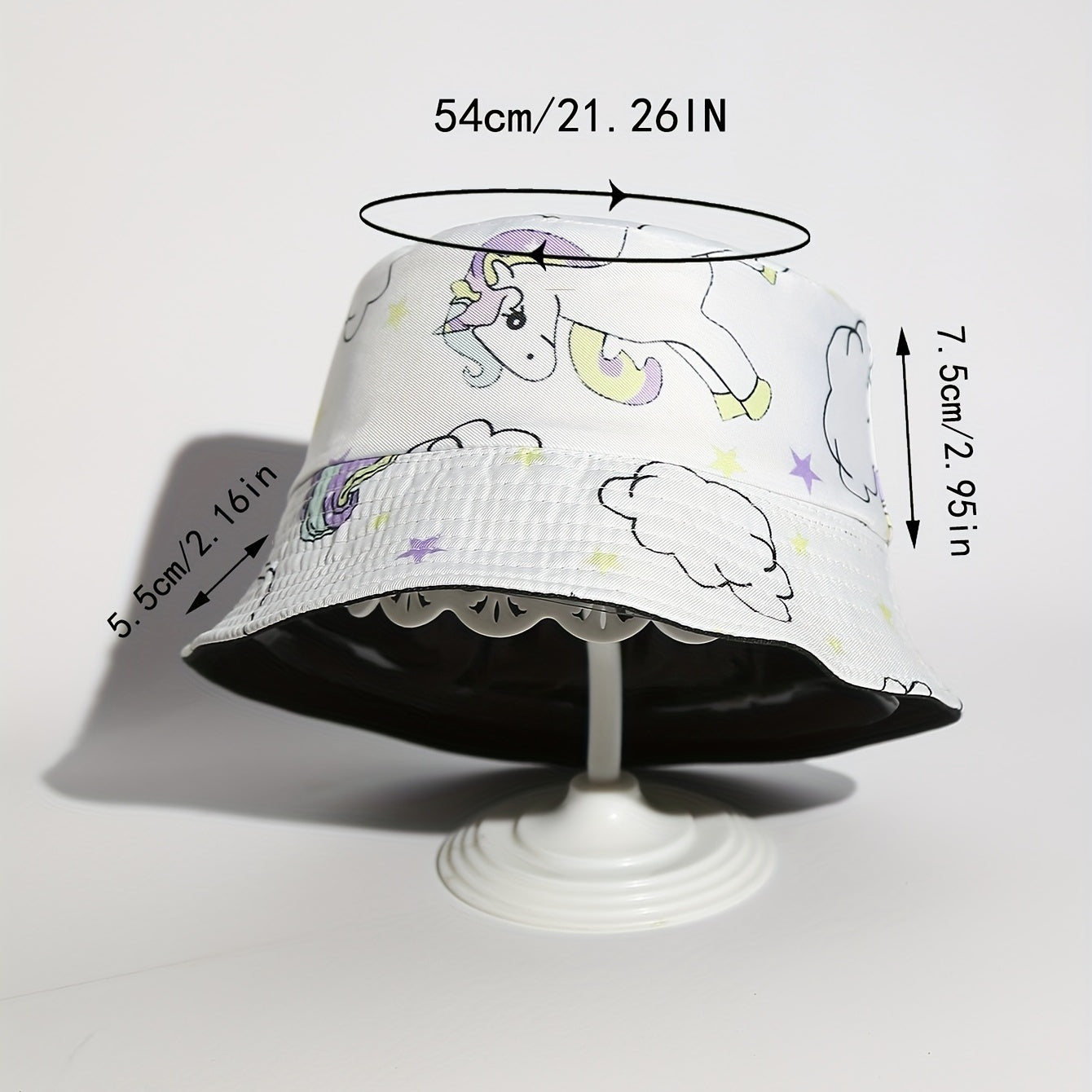 Unicorn Print Sun Protection Fisherman Hat