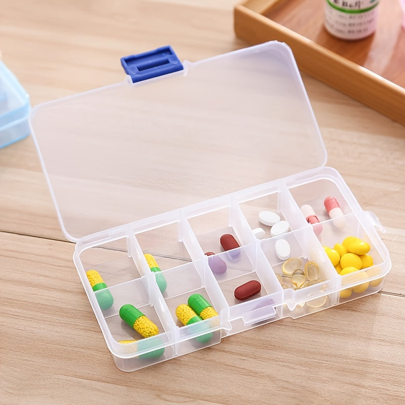 Plastic Transparent Storage Box 10 15 Grids Jewelry Box Organizer