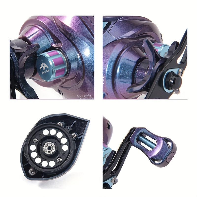 Colorful Stainless Steel Baitcasting Reel 7.2:1 Gear Ratio Fishing Tackle