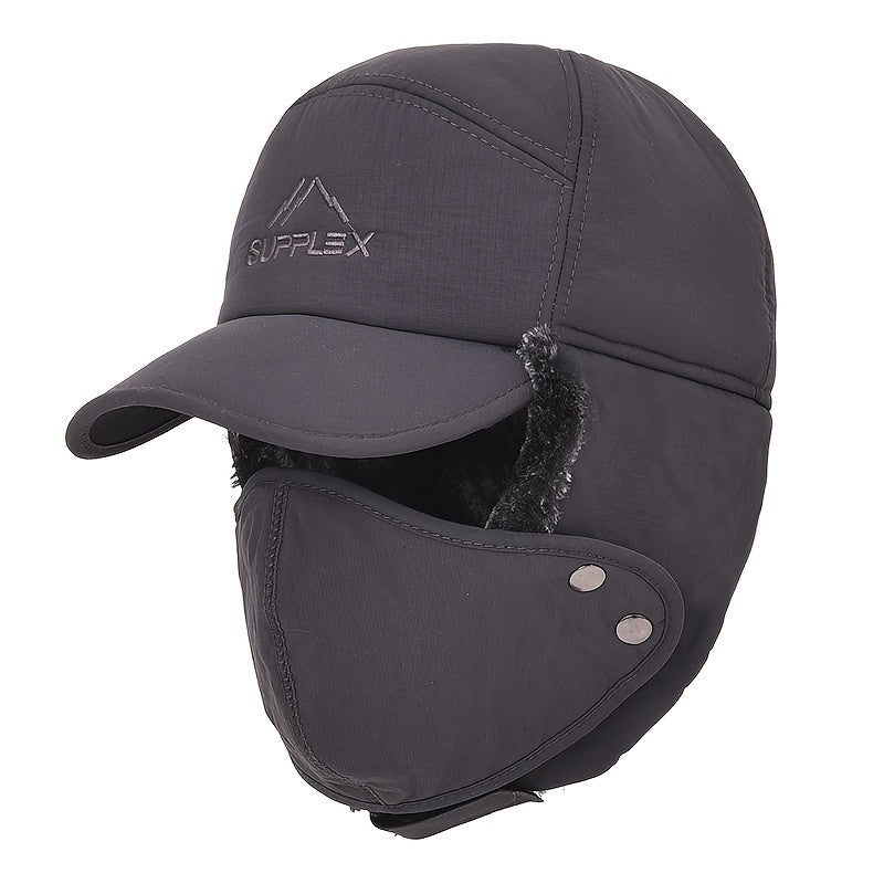 Winter Trooper Hat Waterproof Skiing Hat with Detachable Face Mask