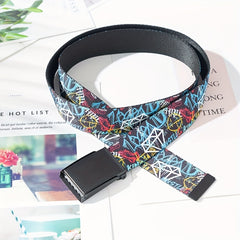 Canvas Belt with Quick Release Buckle for Jeans