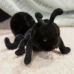 Ant Crawling Animal Plush Toy Durable Soft Realistic Cartoon Grey Brown