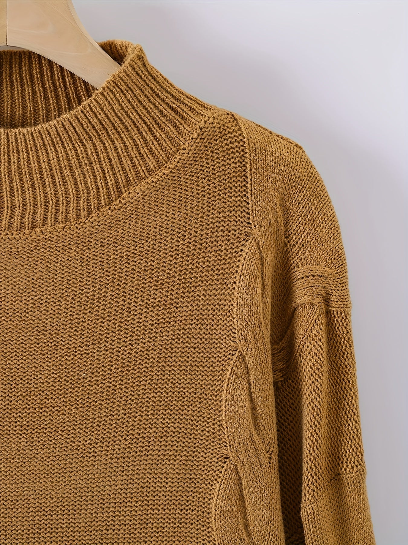  Casual Sweater Women's Plus Cable Long Sleeve Pullover
