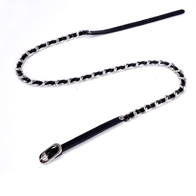 Women's Thin Waist Chain Metal Belt for Dress