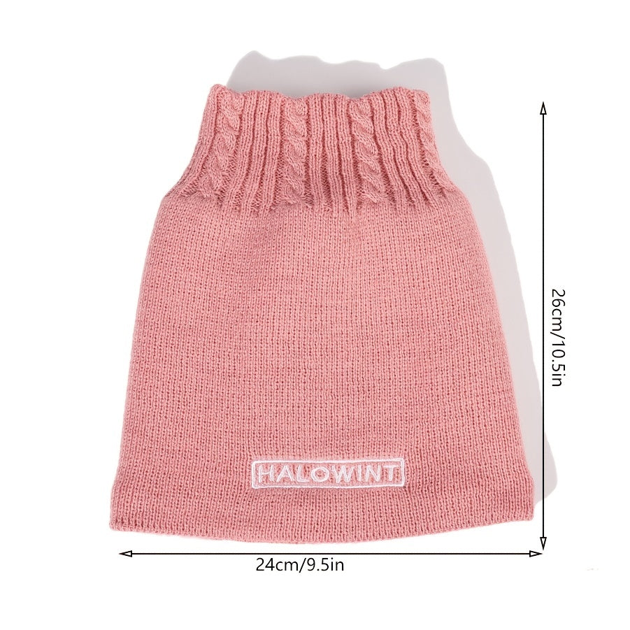 Women's Embroidered Winter Neck Warmer Infinity Scarf Fleece Knit Mask