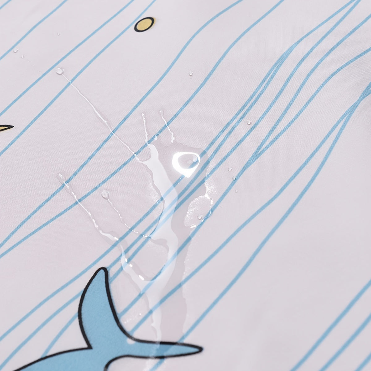 Waterproof Fresh Small Fish Shower Curtain with Metal Grommets