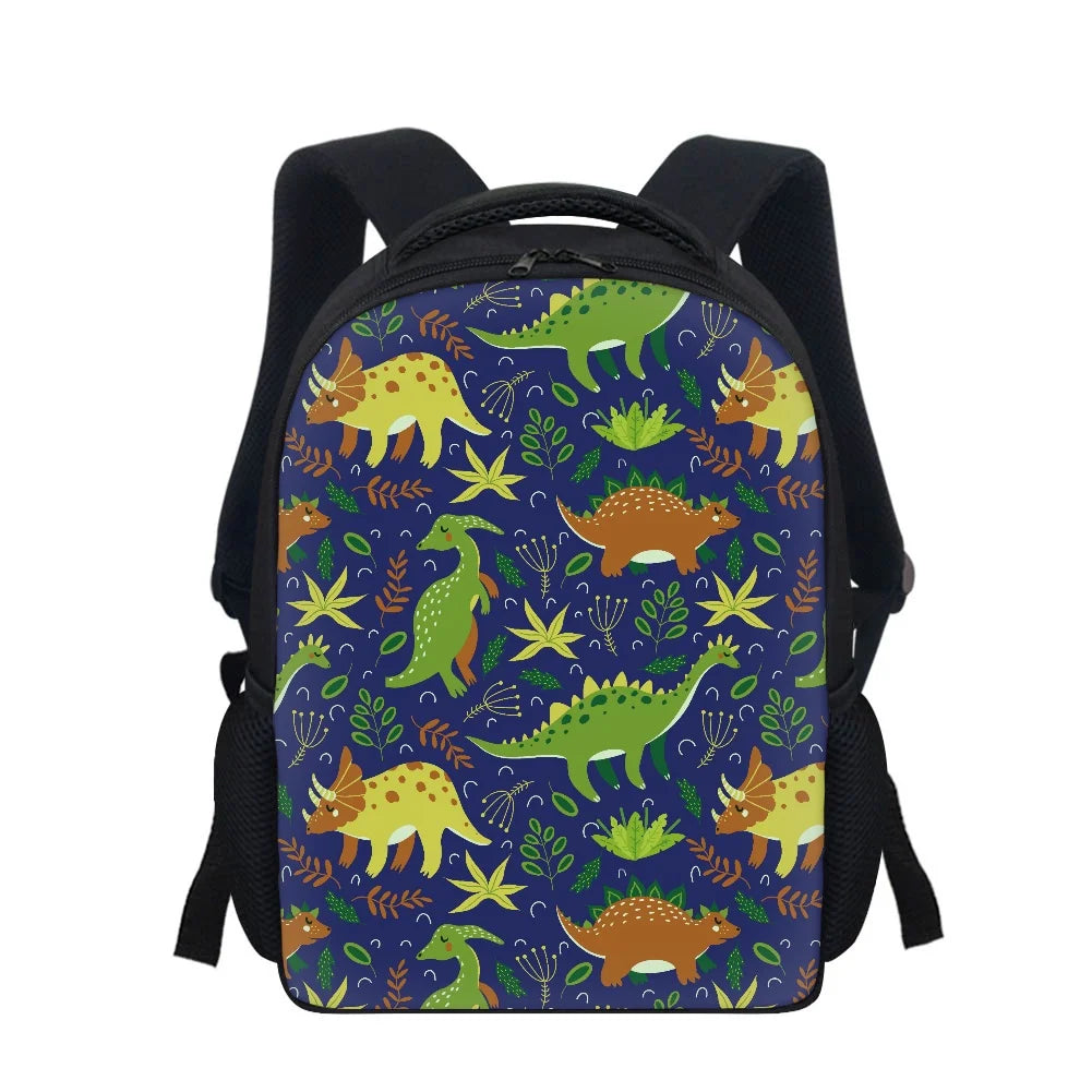 12" Dinosaur Printed Kids Backpack School Bag