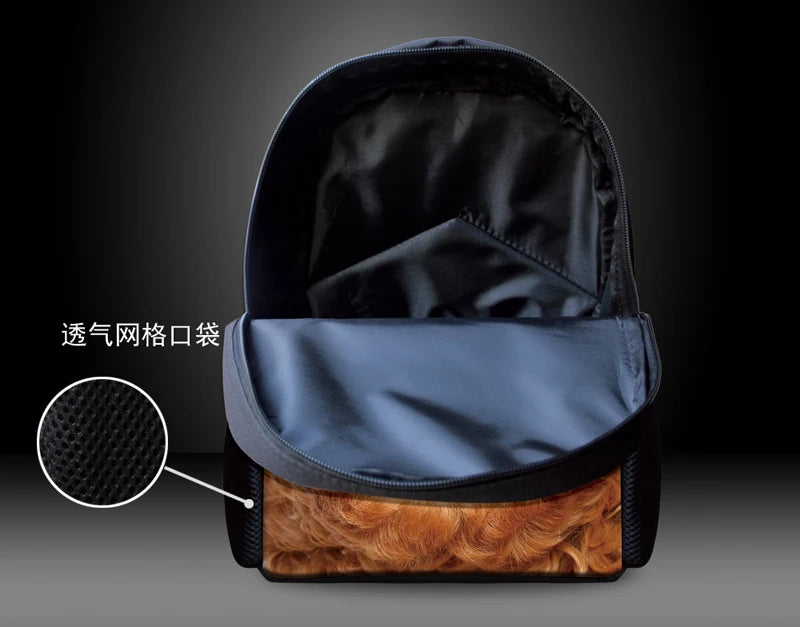 12Inch Soccer Printed Kids Backpack for School