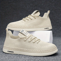 Men's Casual Low Top Lace-up Sneakers Comfortable Walking Shoes