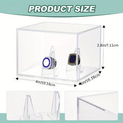 Acrylic Ring Display Case Baseball Basketball Football Softball Holder