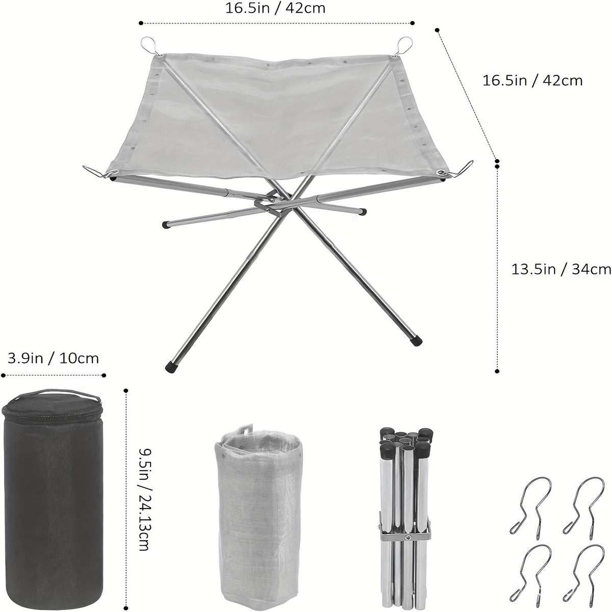 Portable Folding Campfire Rack for Camping