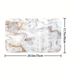 Waterproof Shower Curtain & Bathroom Rug Set with 12 Hooks