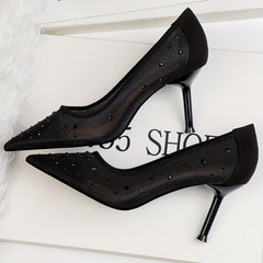 Women's Rhinestone Stiletto Heel Shoes
