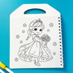 Princess Coloring Book & Markers Set