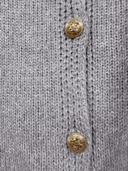  Solid Lantern Sleeve Button Up Stretch Cardigan
