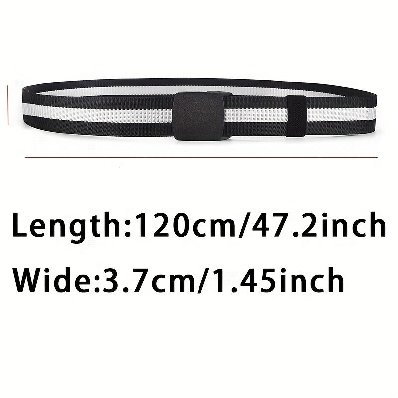 Men's Canvas Belt Plastic Buckle Metal Military Tactical Waist Belt