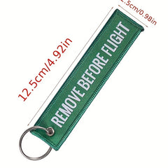 Aviation Enthusiast REMOVE BEFORE FLIGHT Key Chain