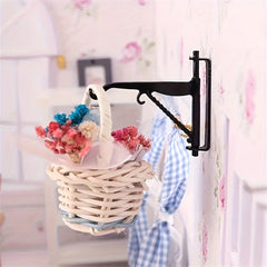 4pcs 1:12 Mini Alloy Hook Stand Model Ornament Hanging Lamp Dollhouse Decoration