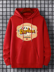 Men's London Print Hoodie for Spring Fall