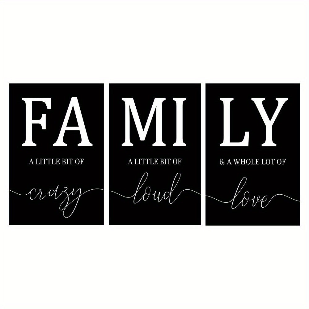 3pcs Family Quote Wall Poster Canvas Painting Home Decor