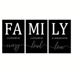 3pcs Family Quote Wall Poster Canvas Painting Home Decor