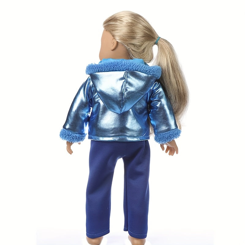 17" Doll Clothes Set for Synthetic Gemstone Doll - Blue Pants Outfit