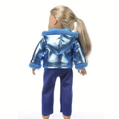 17" Doll Clothes Set for Synthetic Gemstone Doll - Blue Pants Outfit