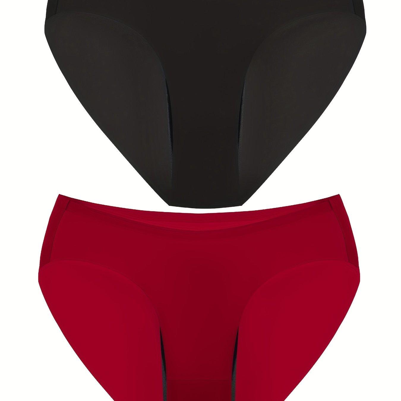 2 Pack Plus Size Seamless Period Underwear Two Piece Set