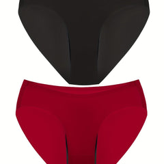 2 Pack Plus Size Seamless Period Underwear Two Piece Set