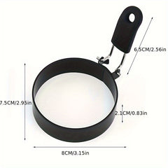 Stainless Steel Nonstick Egg Ring Set - Anti-Scalding Mold for Pancakes Cooking