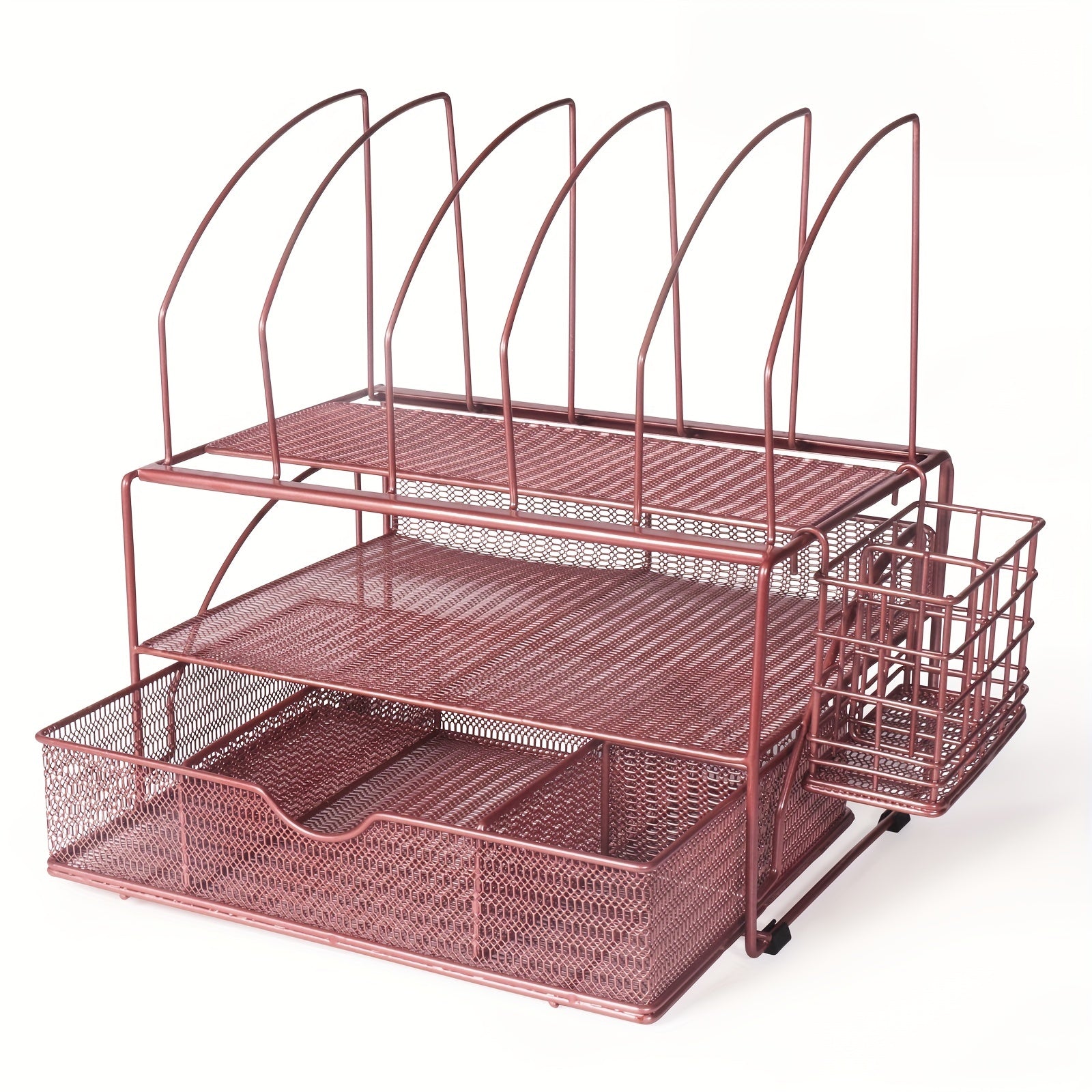 Comix Desk Organizer 2 Tier File Holder with Drawer & Pen Holder