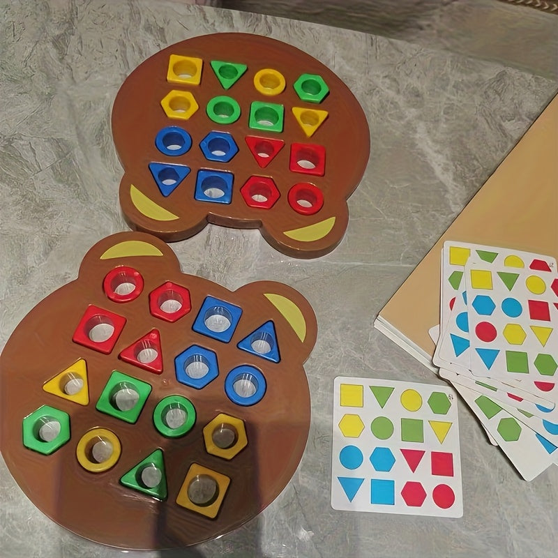 Kids Geometry Shape Matching Game Set Colorful Shape Sorting Educational Toy