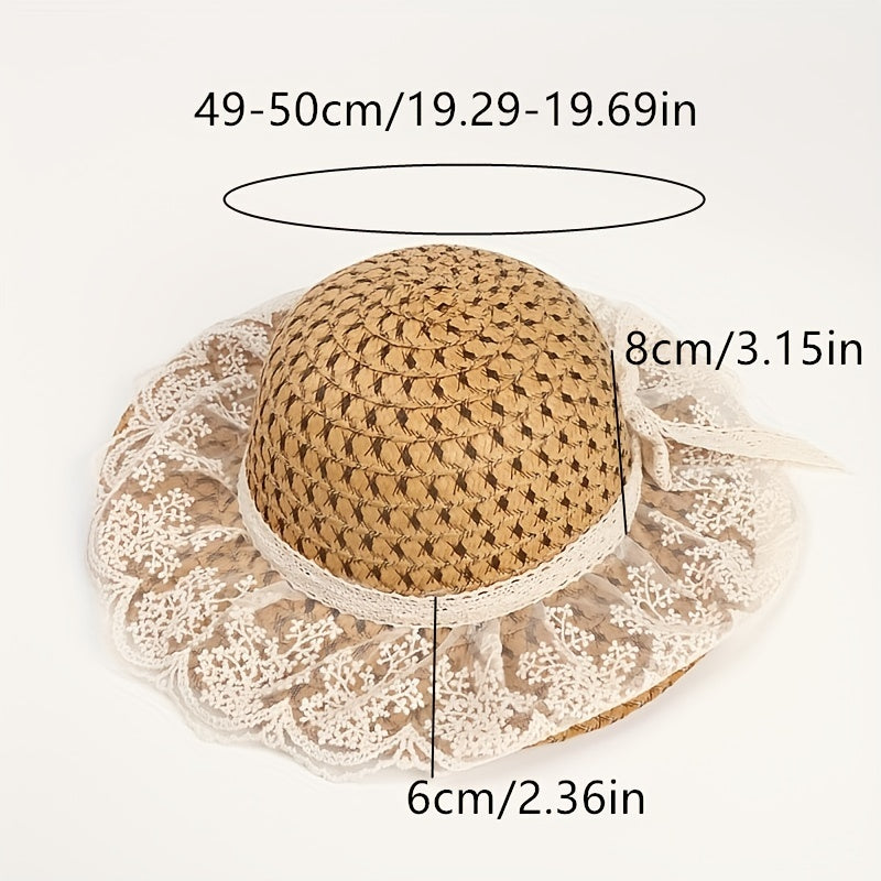 Summer Sun Hat Wide Brim Straw UV Protection