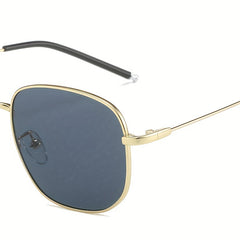 Square Metal Sunglasses Anti Glare UV400