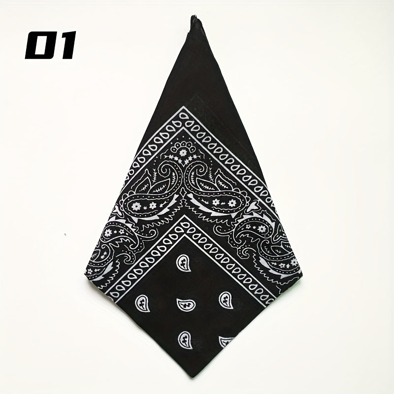 Paisley Print Bandana Vintage Head Scarf Neckerchief Cowboy Cowgirl Head Wrap