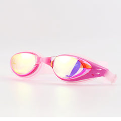 Electroplating Anti-fog HD Swimming Goggles Set with Cap, Nose Clip, Earplugs