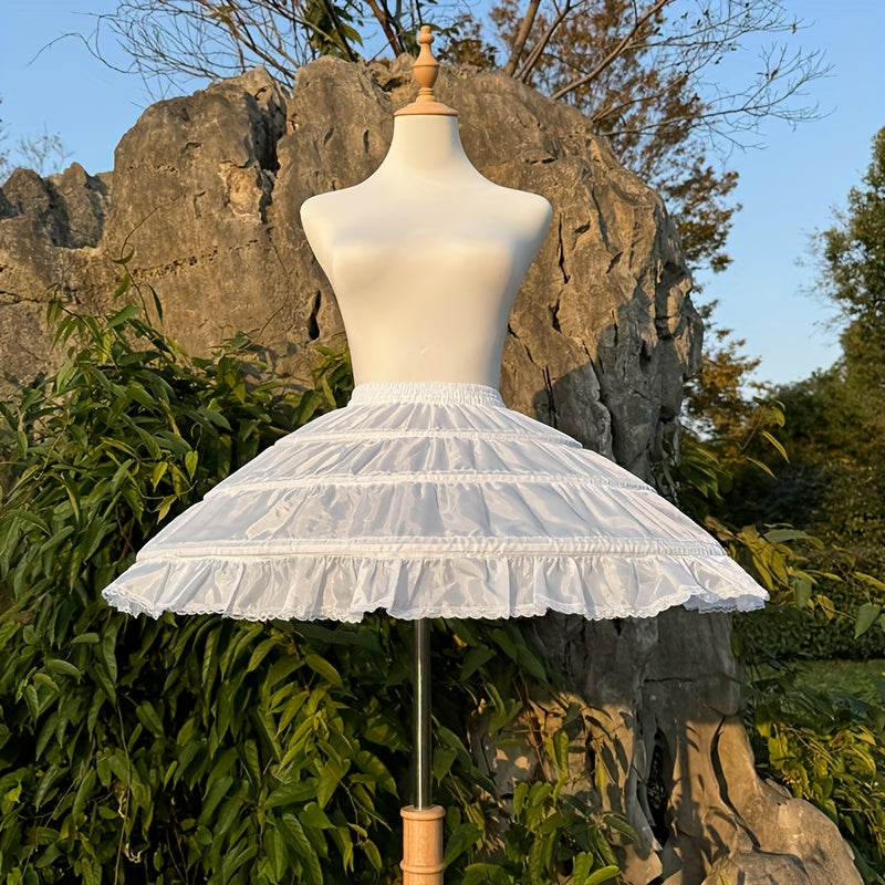 Adjustable 3 Hoop Ballet Tutu Skirt Support Polyester Petticoa