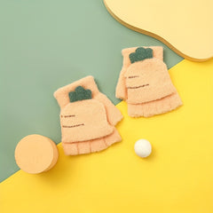 Kids Five Finger Warm Knitted Gloves for Winter