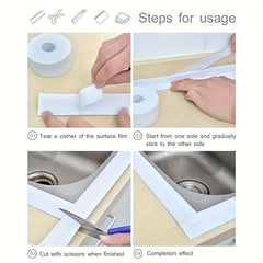 2m Self Adhesive PVC Sealing Tape for Kitchen & Bathroom