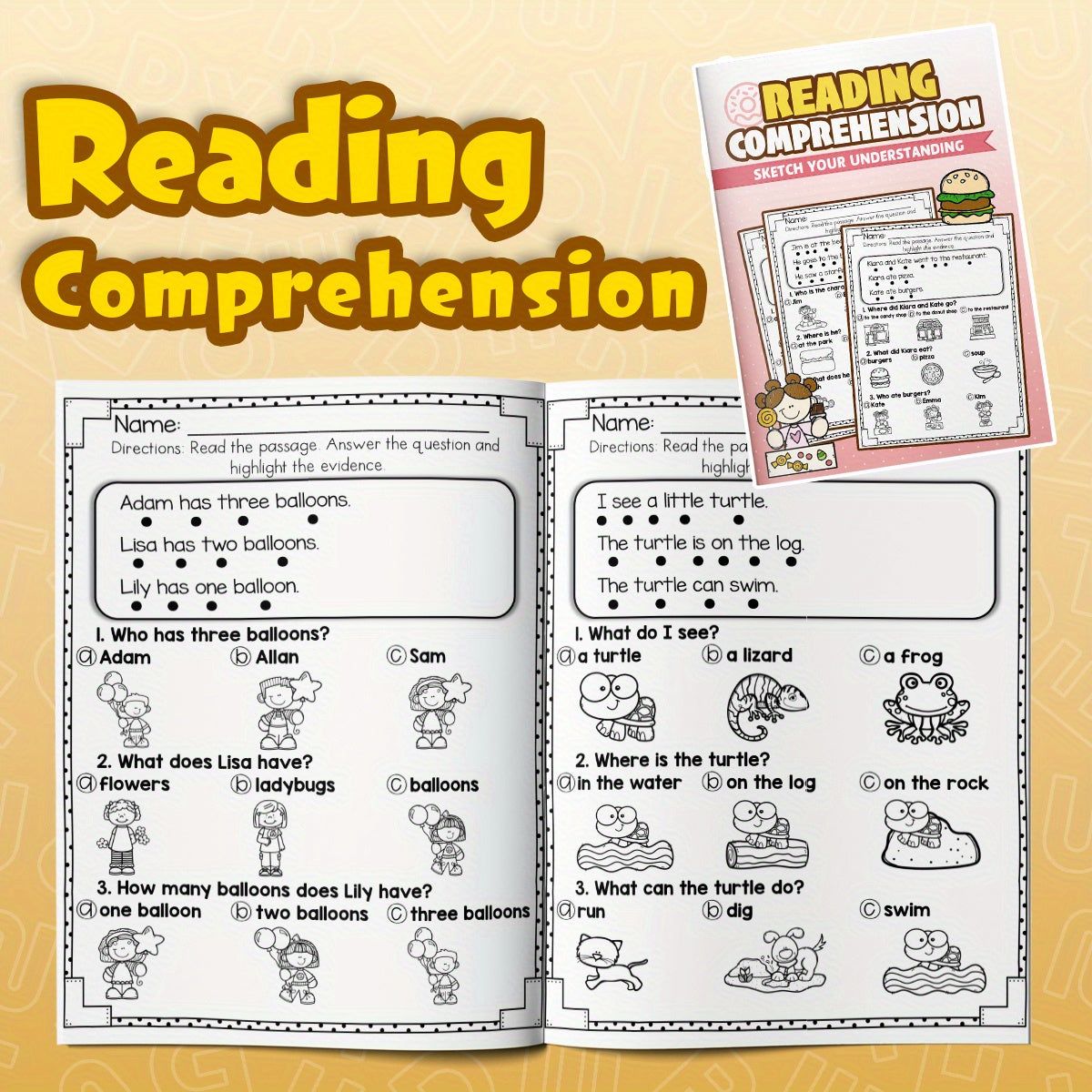 Engaging Comprehension Workbook for Kids Ages 6-12
