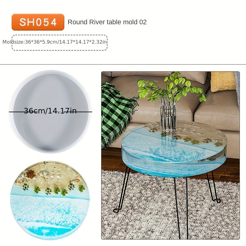 Resin Table Mold for DIY Art - Rectangular Round Irregular River Table Resin Sil